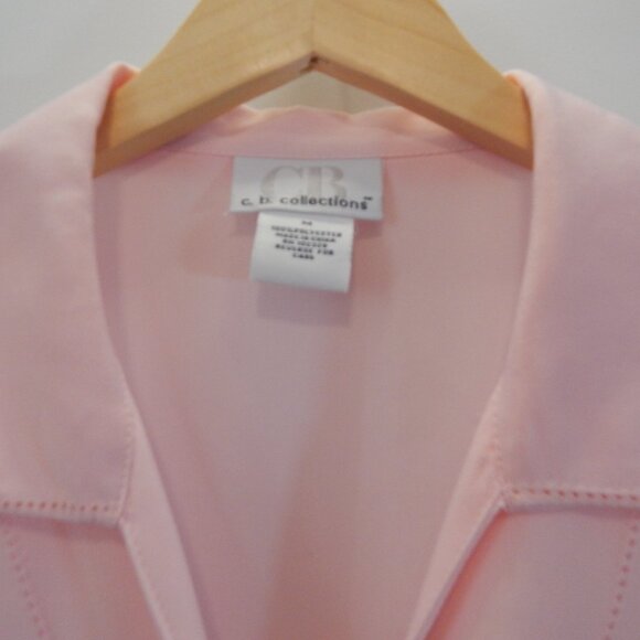 C.B Collections Soft Pink Button Blouse - Picture 4 of 6